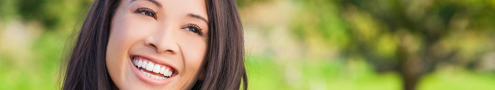 Smiling woman at the park